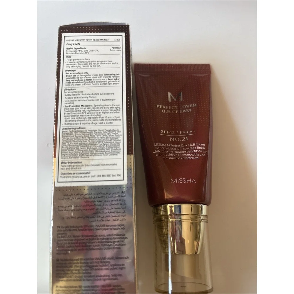 M Perfect Cover BB Cream No 21 light  Beige SPF 42 PA+++ 0.67 Oz./ 20 ml